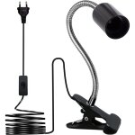 Support de lampe � pince e27, lampe � pince, douille � pince � col de cygne de 350 mm, r�glage � 360 ...