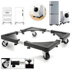 Support machine � laver r�glable � roulettes ? socle mobile avec 4 roues frein�es pour lave - linge, ...