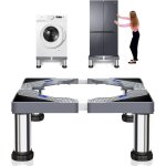Support machine a laver, socle machine a laver, largeur r�glable 40 - 60cm, avec 4 pieds stable pour ...