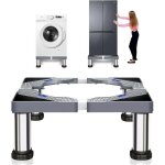 Support machine a laver, socle machine a laver, largeur r�glable 40 - 60cm, avec 4 pieds stable pour ...