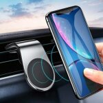 Support magn�tique pour smartphone et gps avec fixation sur grille d'a�ration