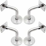 Supports de main courante pour fixation murale acier inoxydable poli support escalier avec couvercle ...