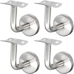 Support main courante inox 304 pour rampe escalier support mural rampe bois argent (4 pi�ces)