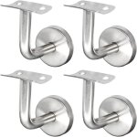 Support main courante inox 304 pour rampe escalier support mural rampe bois argent (4 pi�ces)