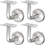 Support main courante inox 304 pour rampe escalier support mural rampe bois argent (4 pi�ces)