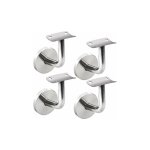 Support main courante inox 304 pour rampe escalier support mural rampe bois argent (4 pices)