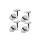 Support main courante inox 304 pour rampe escalier support mural rampe bois argent (4 pices)