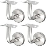 Support main courante inox 304 pour rampe escalier support mural rampe bois argent (4 pi�ces) npterbl ...