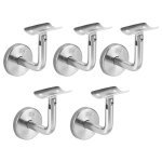 Support main courante inox 304 pour rampe escalier support mural rampe bois argent 5 pices