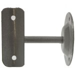 Support metal pour main courante ronde gris