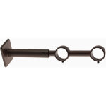 Support mur double r�glable en m�tal rouille sabl� ? longueur 10 / 19 - 15 / 24 cm ? diam�tre 20 mm pour ...