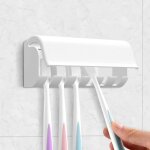 Support mural pour brosse  dents  6 emplacements - fixation murale - pour miroir de camping - car - ...