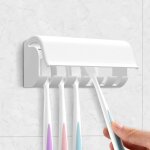 Support mural pour brosse � dents � 6 emplacements - fixation murale - pour miroir de camping - car - ...