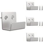 Support mural pour carrelage, 5 pi�ces, en acier inoxydable, avec vis de montage pour miroir, support ...