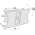 Itb - support mural pour �cran plat de petite taille - orientable (1 axe de rotation) - vesa 200x200