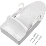 Support mural pour fer et planche � repasser blanc - solide et pratique qui permet un gain de place - ...