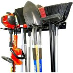 Support outils jardin mural porte outils balai organiseur garage en métal rangement pour balai avec 8 ... Support outils jardin mural porte outils balai organiseur garage en métal rangement pour balai avec 8 ...