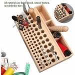 Support pour outils de maroquinerie 98 trous en bois support pour outils de maroquinerie organiser le ...