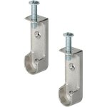 Supports de penderie en mtal oval support de tube d'armoire avec vis m4 x 16 mm lot de 2 pour tringle ...