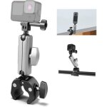 Support � pince fixe pour guidon de moto pour gopro hero 13 11 10 9 8 7 6 5 4k, tige avec t�te rotative ...
