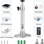 Support de plafond videoprojecteur, universel support de mini projecteur mural au plafond, rotation � ...