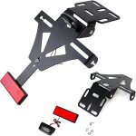 Support de plaque moto, universel support plaque moto porte plaque immatriculation support de plaque ...