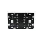 Cyclingcolors - support porte plaque d'immatriculation 340 x 210mm plastique noir remorque tracteur scooter ...