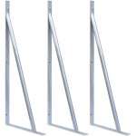 Design in - supports pour poteau de clture 3 pcs acier galvanis cfw81280