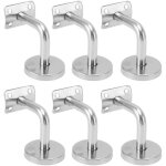 Supports de rampe d'escalier muraux en acier inoxydable 304, lot de 6 pi�ces avec forte capacit� de charge ...