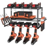 Support de rangement pour outils �lectriques � 3 couches, pouvant accueillir 4 outils de per�age, bo�tes ...