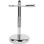 Support pour rasoir et blaireau de rasage, coloris argent, accessoire de salle de bain pratique