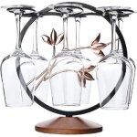 Support de s�chage autonome en m�tal pour verres � vin, d�coration de bar de cuisine, pr�sentoir multifonction ...