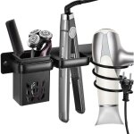 Support de s�che - cheveux noir 1 pi�ce (29, 9 x 9 x 9, 5 cm), support de rangement mural pour s�che ...