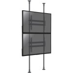 Kimex - support sol - plafond pour 2 crans tv 50'' - 100'' - hauteur max 300cm