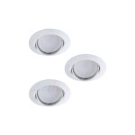 Kanlux - support spot led encastrable blanc 3x4, 9w gu10 ?82mm - blanc chaud 3000k Kanlux - support spot led encastrable blanc 3x4, 9w gu10 ?82mm - blanc chaud 3000k