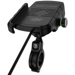 Support de t�l�phone pour moto 15 w, chargeur sans fil, charge rapide usb, support de t�l�phone en aluminium ...