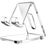 Support pour t�l�phone portable acrylique transparent 5 mm, pour bureau, compatible smartphones 4 � 8 ...