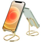 Support de t�l�phone portable pour bureau, joli support de t�l�phone portable en m�tal dor�, accessoires ...