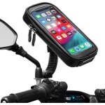 Support de t�l�phone portable �tanche pour moto v�lo scooter montage sur attache du r�troviseur pour ...