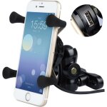 Support de t�l�phone portable de moto, support universel de t�l�phone portable de moto rotatif � 360 ...