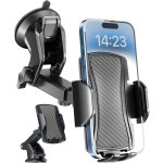 Support de t�l�phone � ventouse pour tableau de bord et pare - brise, rotation � 360�, d�verrouillage ...