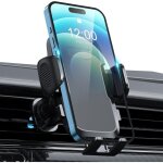 Support telephone voiture grille aration, rotatif  360, porte telephone voiture avec un bouton de ...