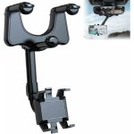 Support telephone voiture retroviseur, 360�rotatif r�tractable support smartphone voiture, support portable ...