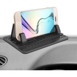 Support t�l�phone voiture silicone avec tapis anti - d�rapant fixation sur tableau de bord compatible ...