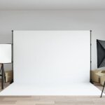 Support de toile de fond noir 305x243 cm acier Support de toile de fond noir 305x243 cm acier