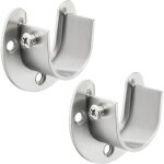 Support tringle rideaux support barre penderie en acier inoxydable, r�glable fixation attache tringle ...