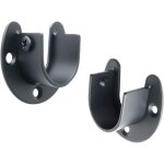 Support tringle rideaux support barre penderie en acier inoxydable, r�glable fixation attache tringle ...