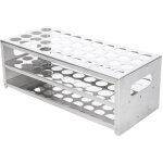 Support de tube � essai en acier inoxydable � double couche support d'�prouvette � 40 trous 304 plaque ...