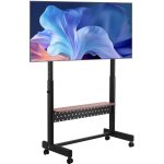 Support tv a roulettes, pour televiseur / led / lcd / oled de 1397 a 2540 mm, chariot tv portable, hauteur ...