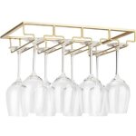 Support de verre � vin - porte - verres � pied suspendu sous armoire en m�tal avec vis, support de rangement ...